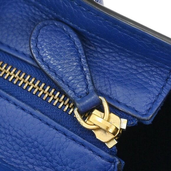 Celine Blue Leather Nano Luggage Tote Bag S-VP-1123 S-CU-1123 155360 - Picture 7 of 10